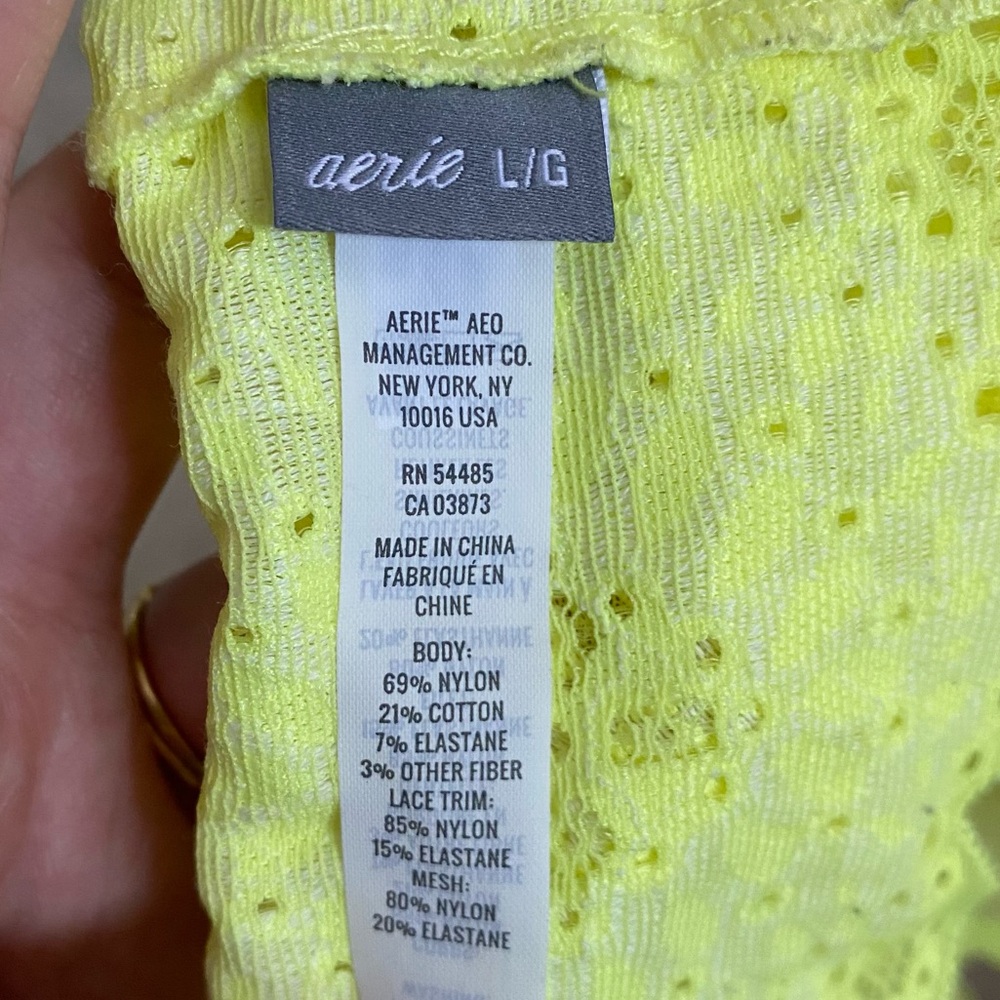 Aerie Yellow Bralette Size L - Picture 3 of 5